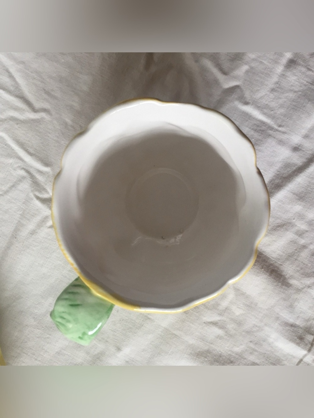 🌼 NWT Vintage Flower Tea Cup Saucer Yellow Eaton PALM TREE CO fairycore - Picture 12 of 12